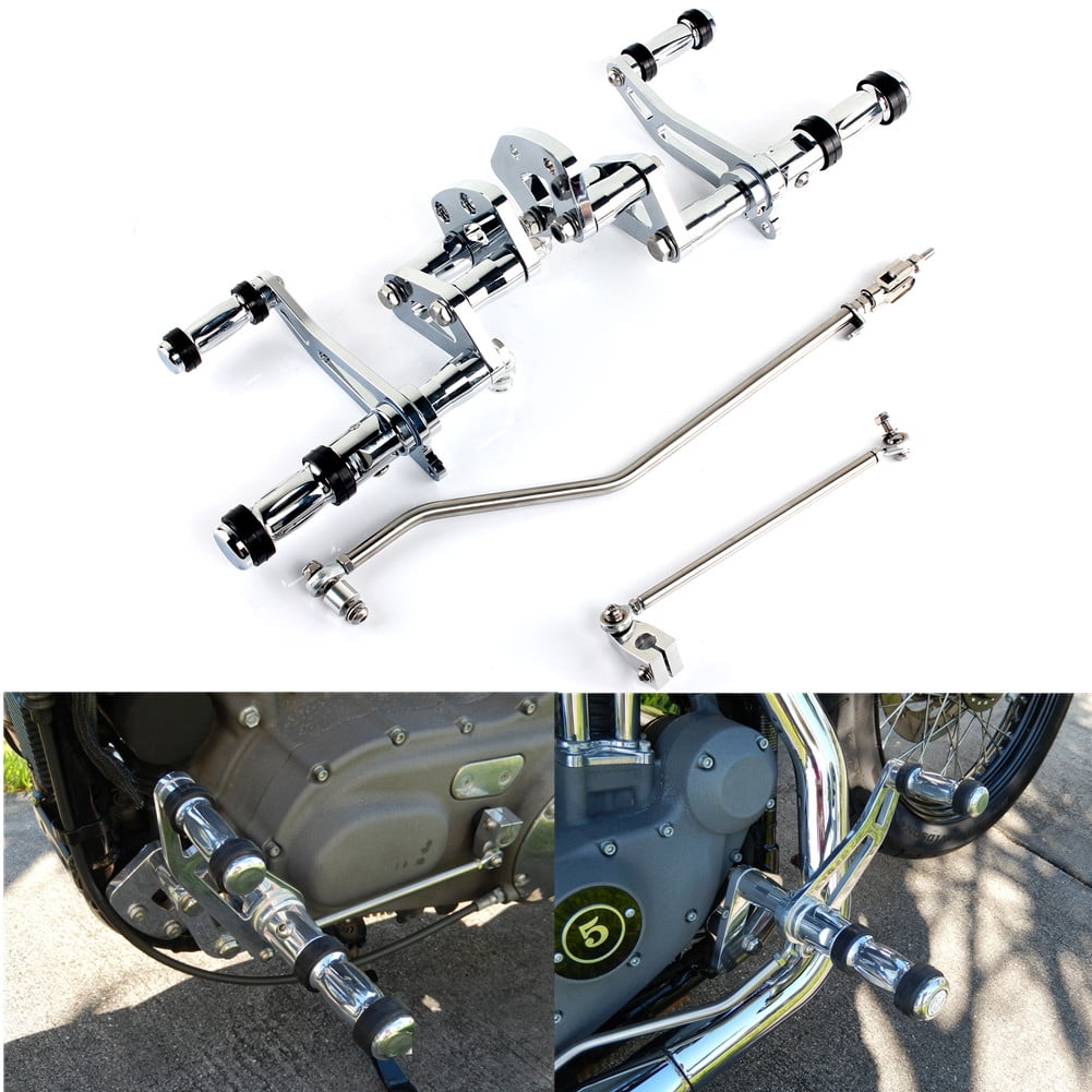 For Harley 12 Forward Controls Footpegs Sportster XL 883 1200 / Custom 04-13