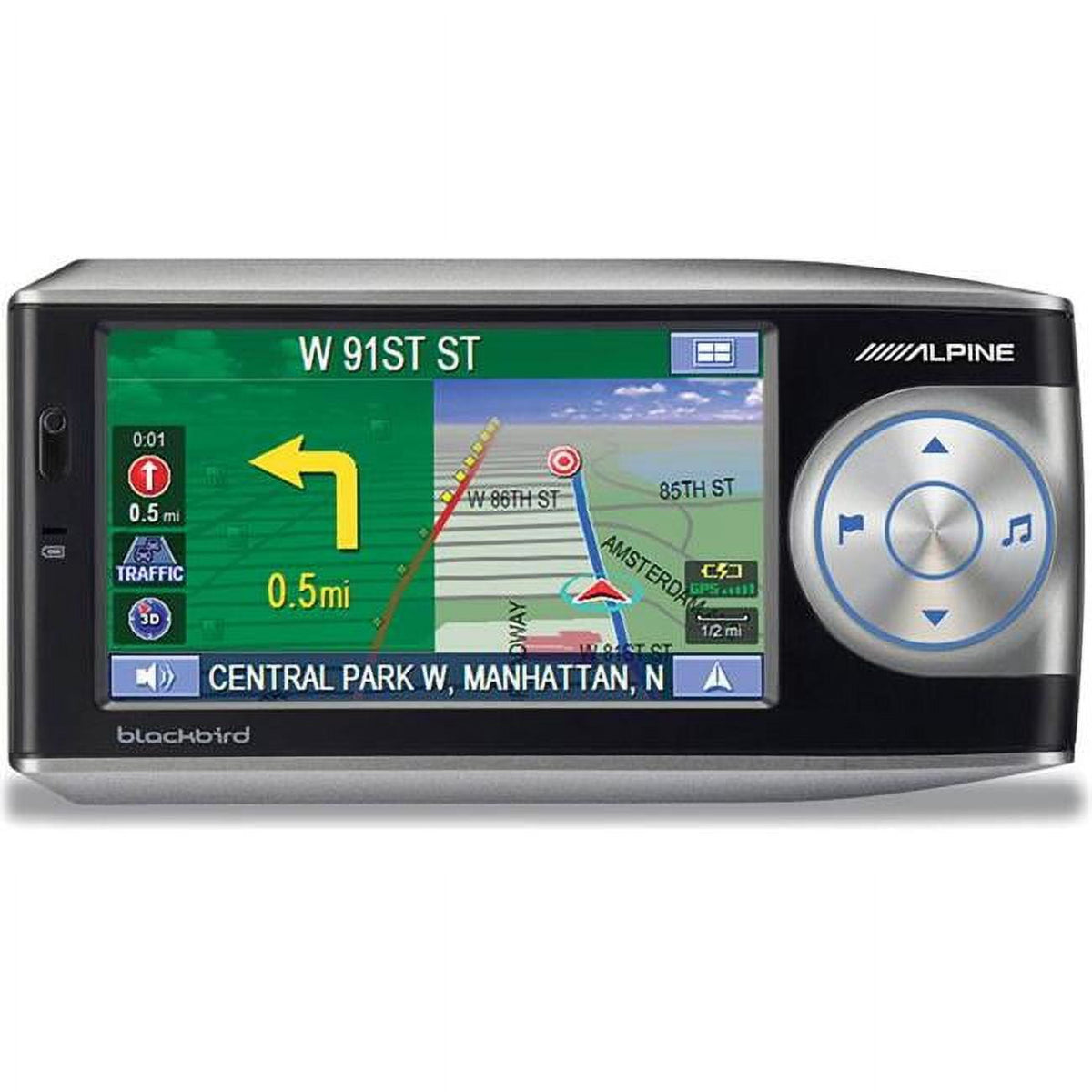 4 in. Blackbird II Portable TFT LCD Touchscreen GPS Navigation Unit