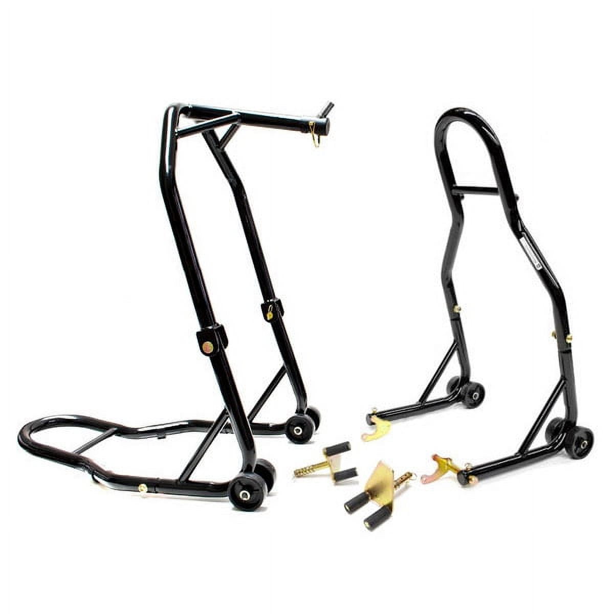 Motorcycle Front Triple Tree & Behind Swingarm Spool Lift Combo Wheel Lift Stands Compatible with Suzuki Bandit 400/600/1200 (All Years)