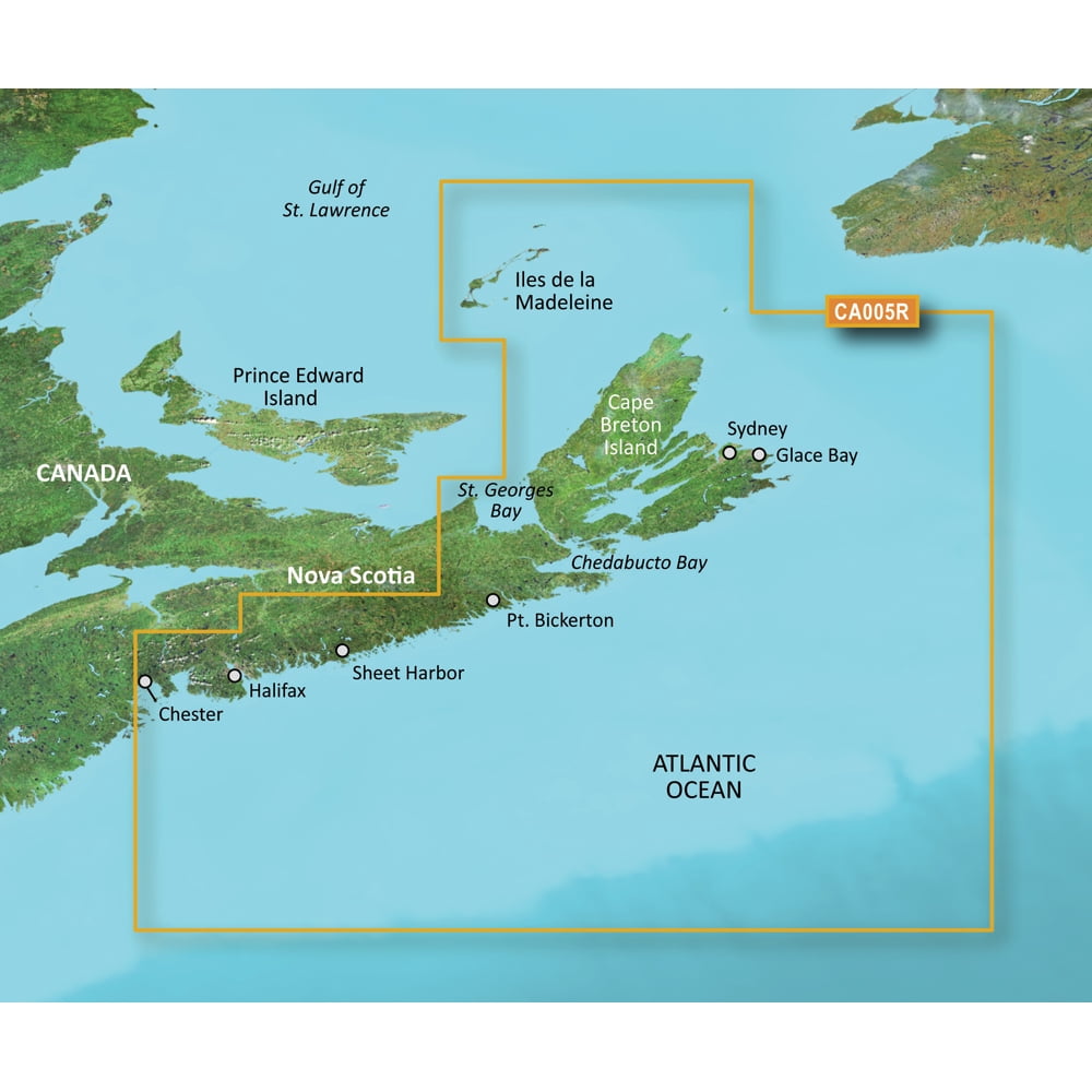 Garmin BlueChart VCA005R Halifax Cape Breton Digital Map 010-C0691-00