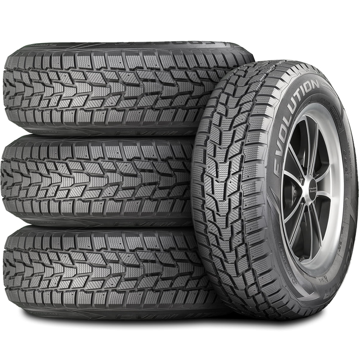Set of 4 (FOUR) Cooper Evolution Winter 225/60R18 100H Winter Snow Tires Fits: 2018-23 Chevrolet Equinox LT, 2017-18 Subaru Outback 3.6R Touring
