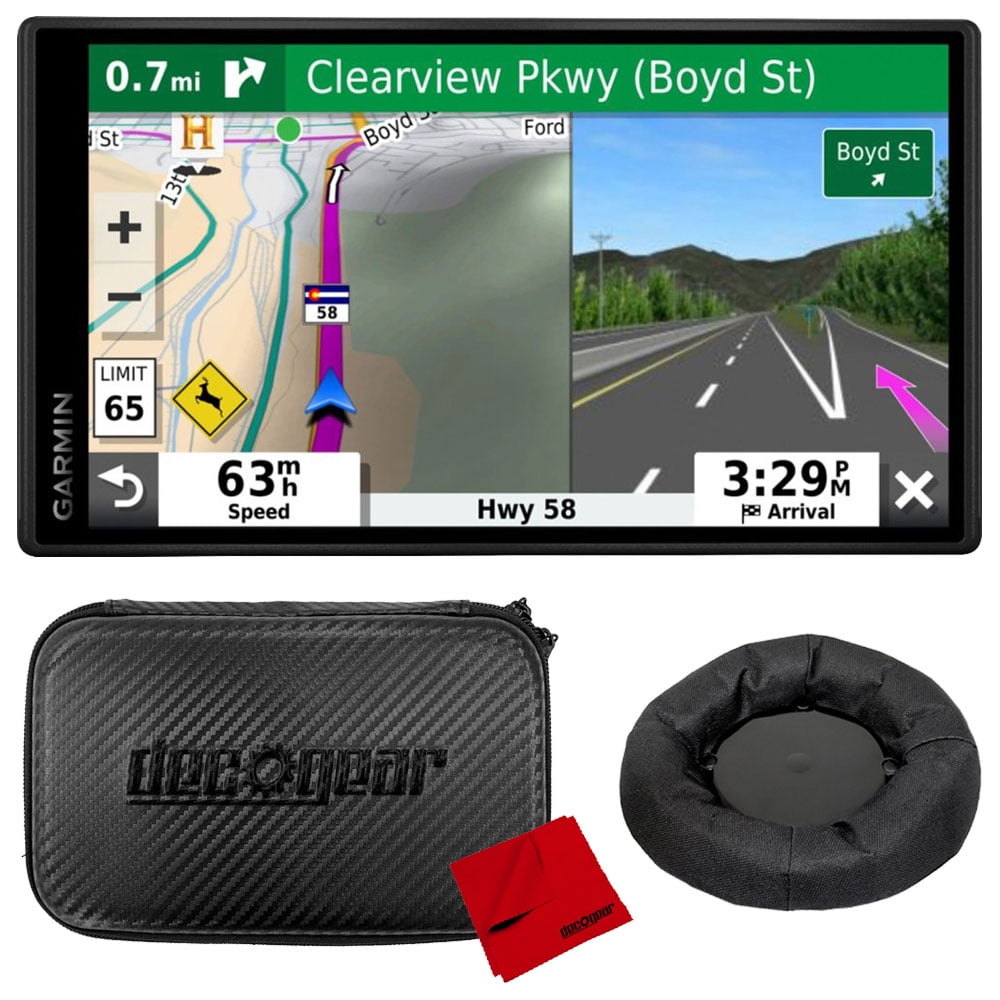 Garmin DriveSmart 55 & Traffic 5.5 Display GPS Navigator with Case and Mount Bundle
