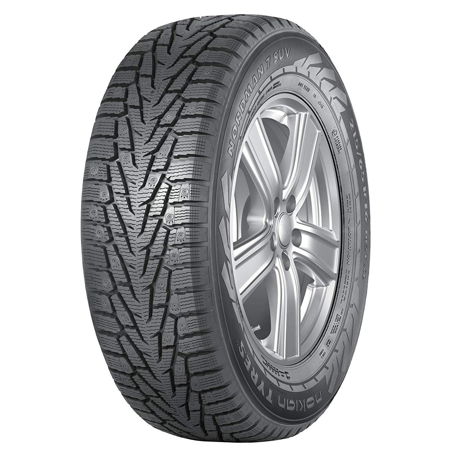 Nokian Nordman 7 SUV Studded Winter 225/65R17 106T XL SUV/Crossover Tire Fits: 2014-23 Chevrolet Equinox LT, 2007-16 Honda CR-V EX-L