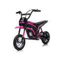 24V Ride Screen Motocross Motorcycle Dirt Bike For Kids Aged 8-12, 14.29MPH Premium Speed Electric Motorcycle With 12-inch Inflatable Tires, MP3 Player, Hand-Operated Dual Brakes For Birthday Gifts