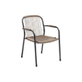 Modern Minimalist Outdoor Chair with Metal Frame and Rope Seat