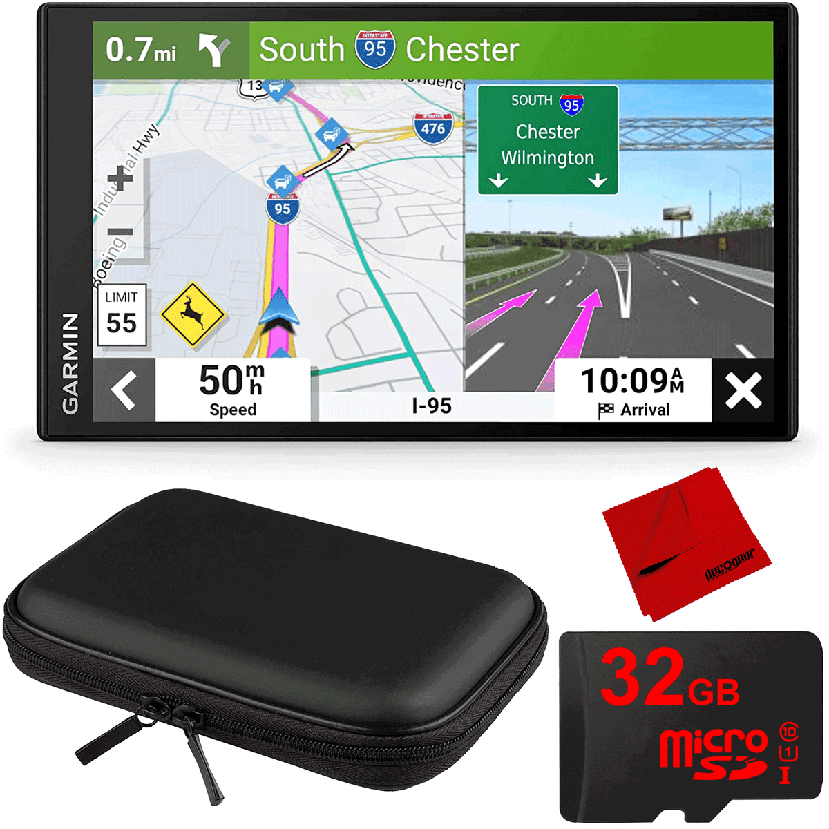 Garmin DriveSmart 86 8 Automobile GPS Navigator (010-02471-00) Bundle with 10 Hard EVA Case