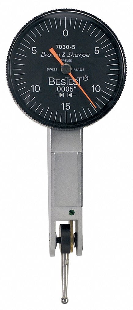 Tesa Brown & Sharpe Dial Test Indicator,Hori,0 Screen 0.030 In 599-7031-5