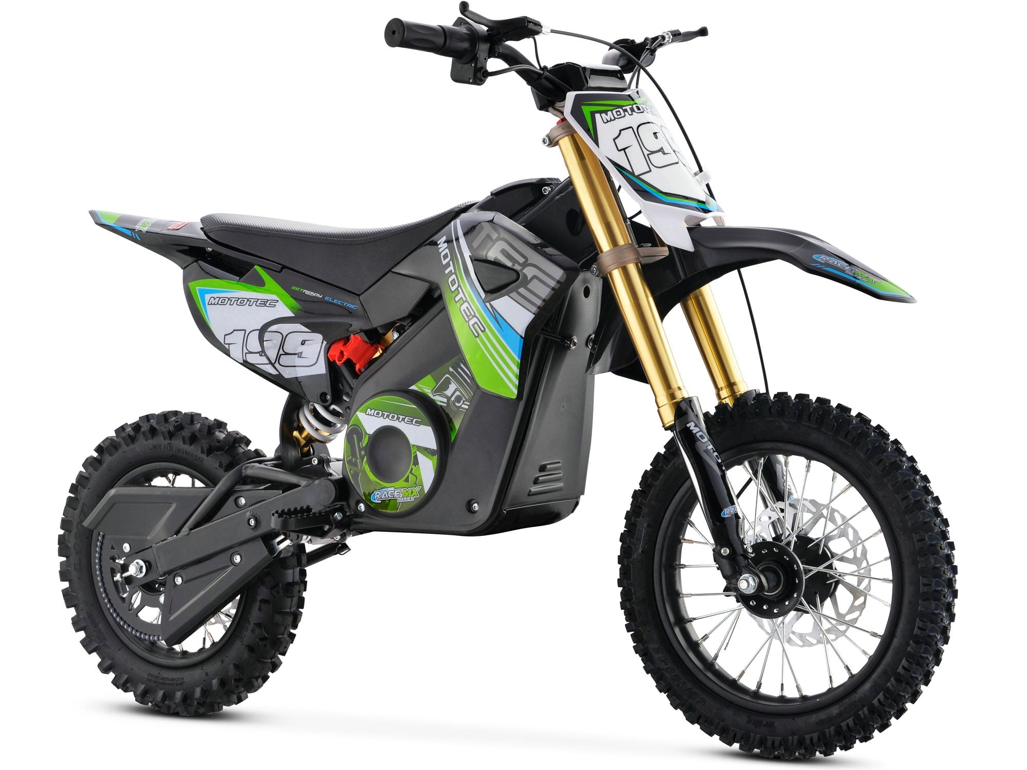 MotoTec 36v Pro Kids Electric Dirt Bike 1000w Lithium Green