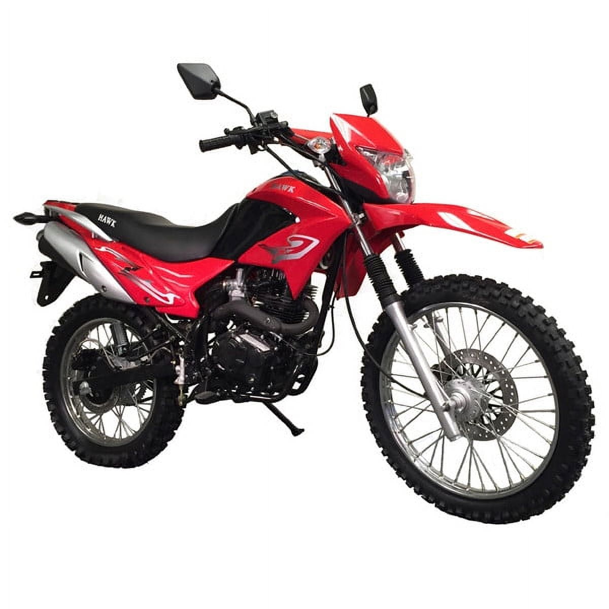 Red - RPS Hawk 250 Dirt Bike 5-Speed Manual Transmission! Big 21/18 Tires