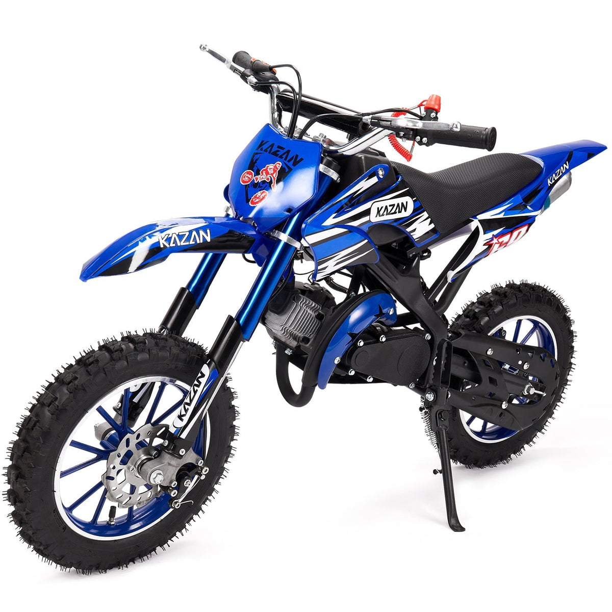 Chepei 49cc Mini Dirt Bike for Kids 2-Stroke Engine off Road Gas Motorcycle for 10tyre (Blue)