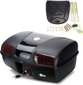 Universal Motorcycle Behind Top Box Tail Trunk Luggage Case,47 Litre Hard Case with Mounting Hardware ,Black