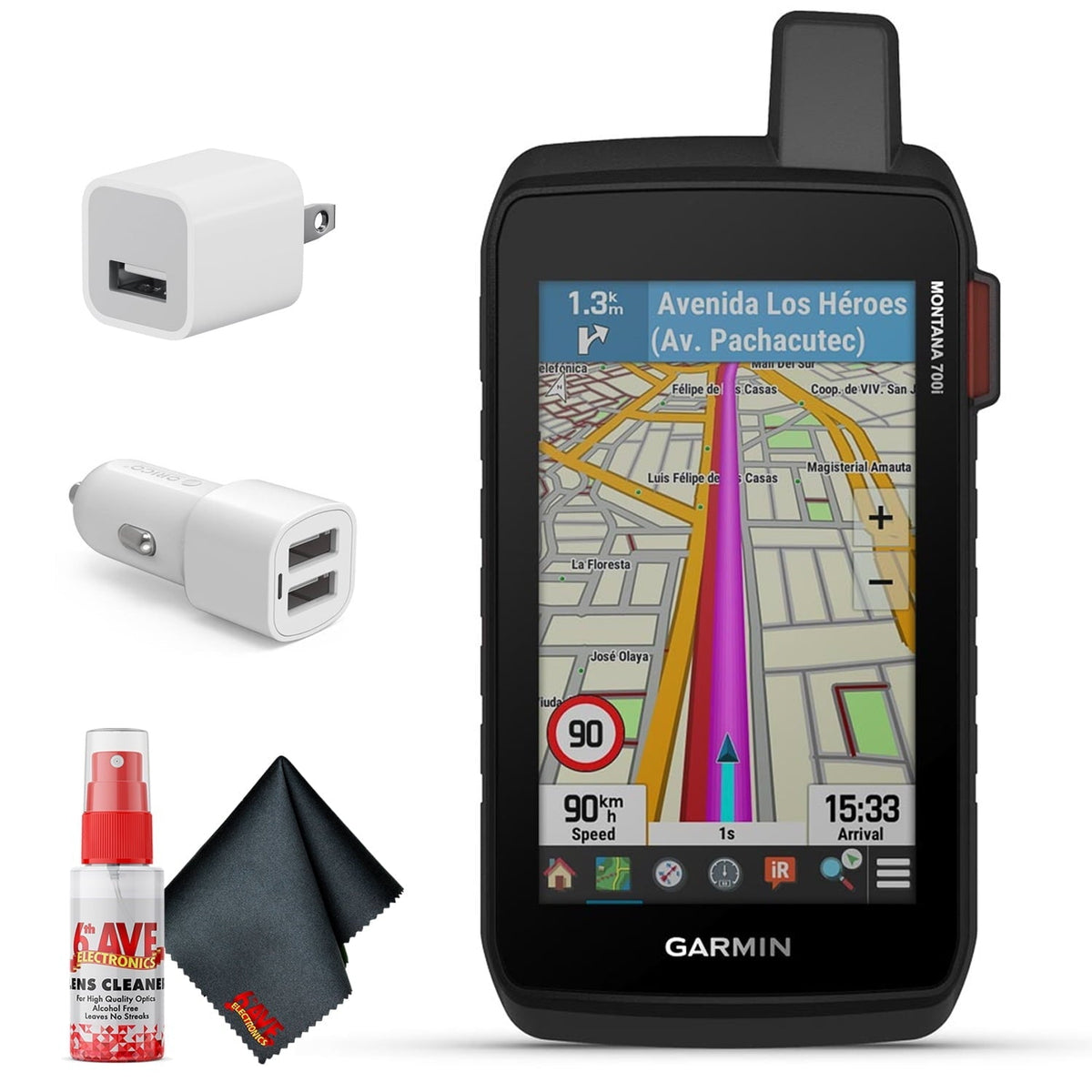 Garmin Montana 700i, Rugged GPS Handheld (Bundle) With ACCESSORIES