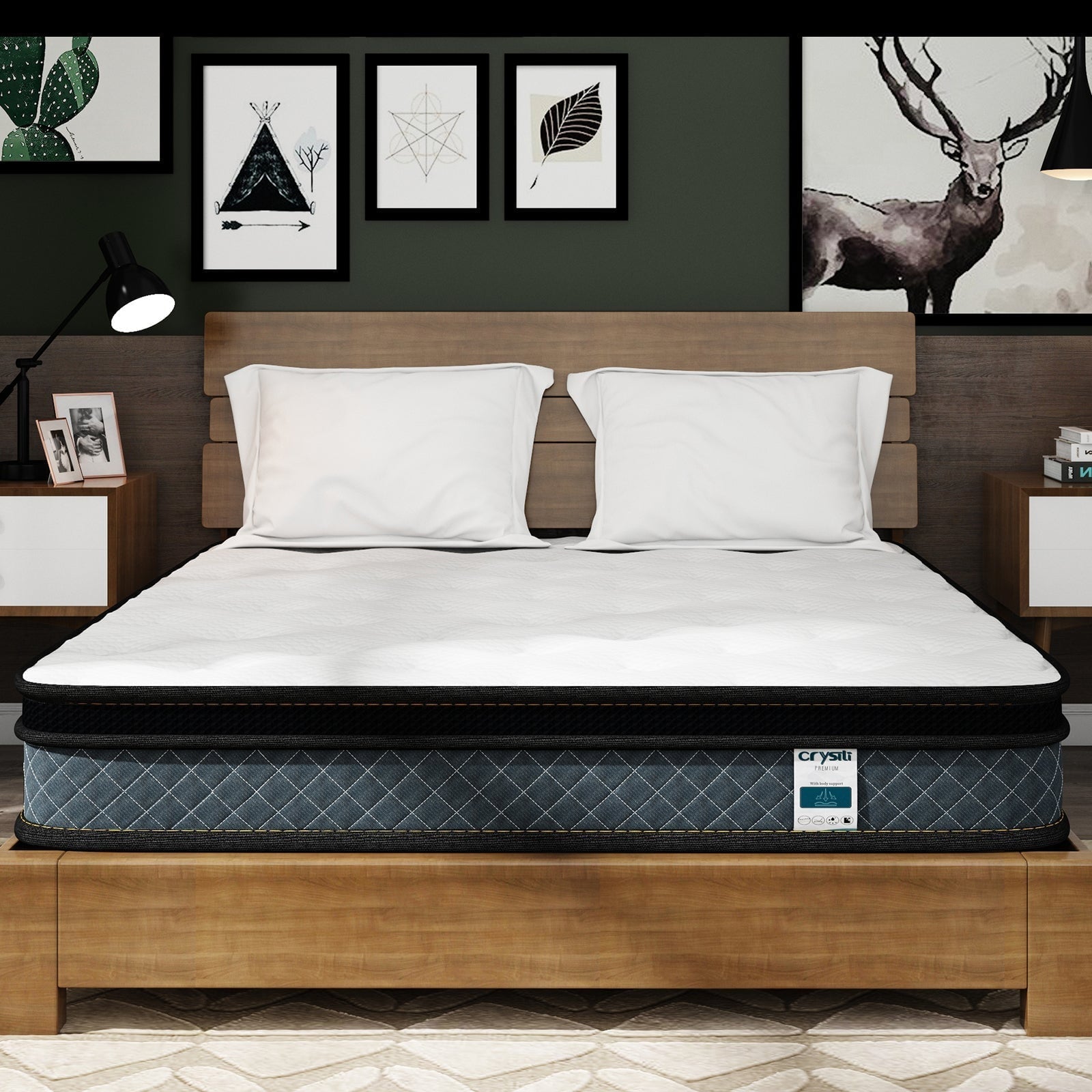 8 King Mattresses Hybrid Mattress in Camcorder Box