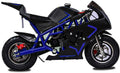 New Youth Kids Blue Mini Motorcycle Pocket Bike Gas Powered Motor 40CC 2 Stroke