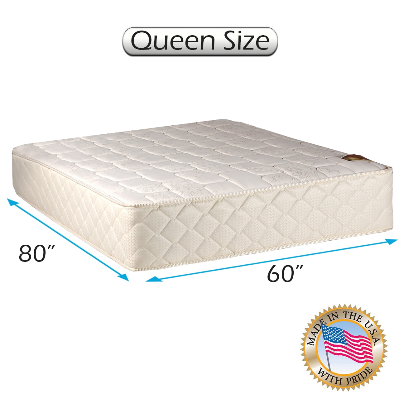 Dream Sleep Grandeur Deluxe Queen Size (60 x80 x12 ) Mattress Only - Fully Assembled, Good for your back, Superior Quality, Luxury Height, Longlasting Comfort and 2 Sided
