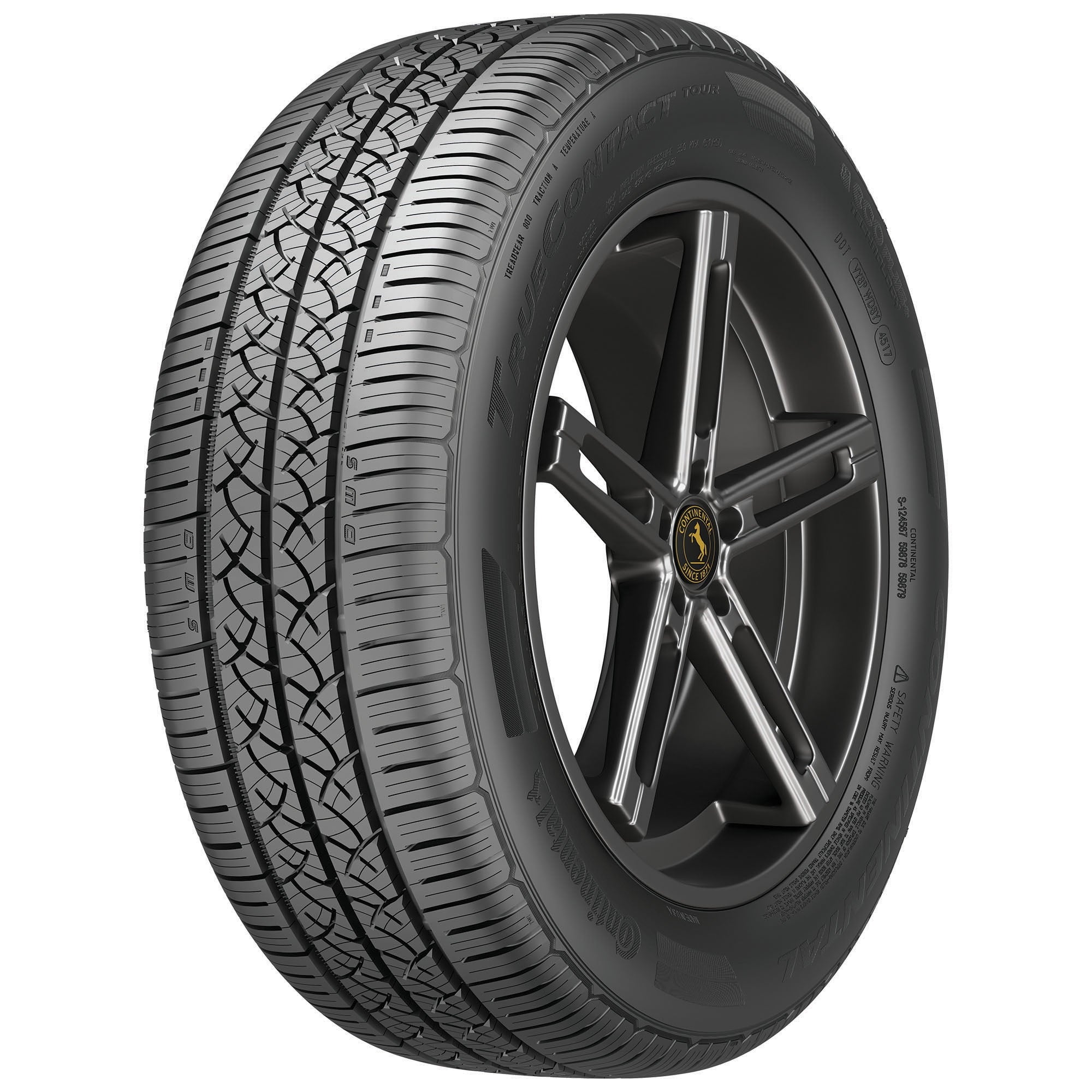 Continental TrueContact Tour 215/65R16 98H BSW All Season Tire Fits: 2009-13 Subaru Forester X, 2017-22 Jeep Renegade North