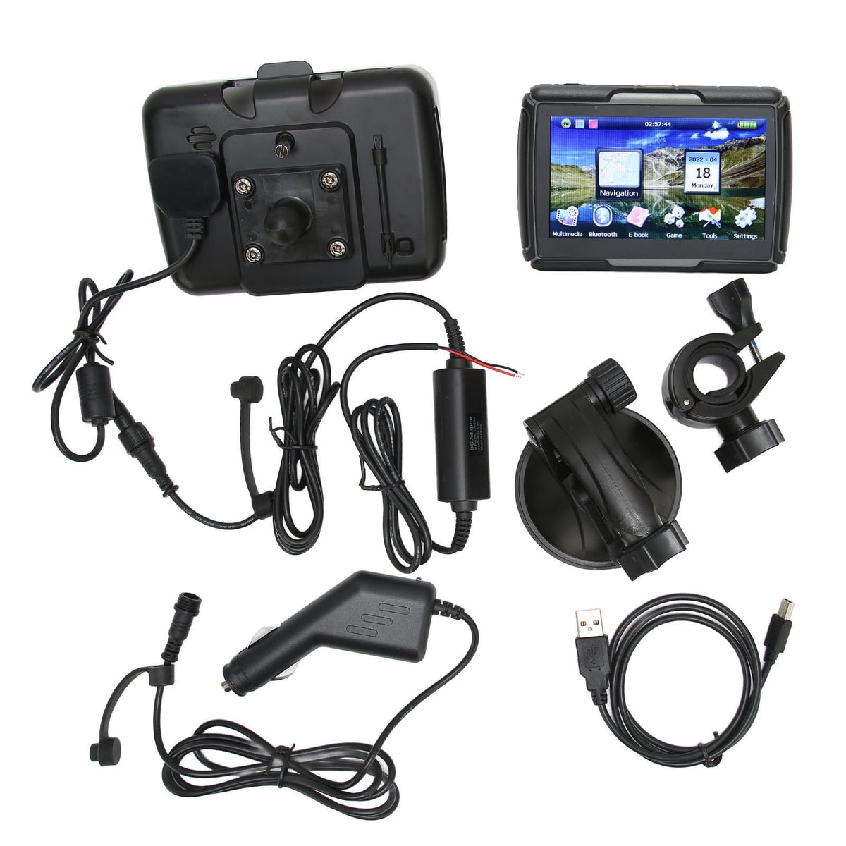 GPS Navigator System 4.3 Inch Rainproof GPS Truck Navigator with Map for Automobile Motorcycle Bicycle UK Map