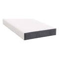 AlloraModern Memory Foam Fabric Twin Size Mattress in White/Gray