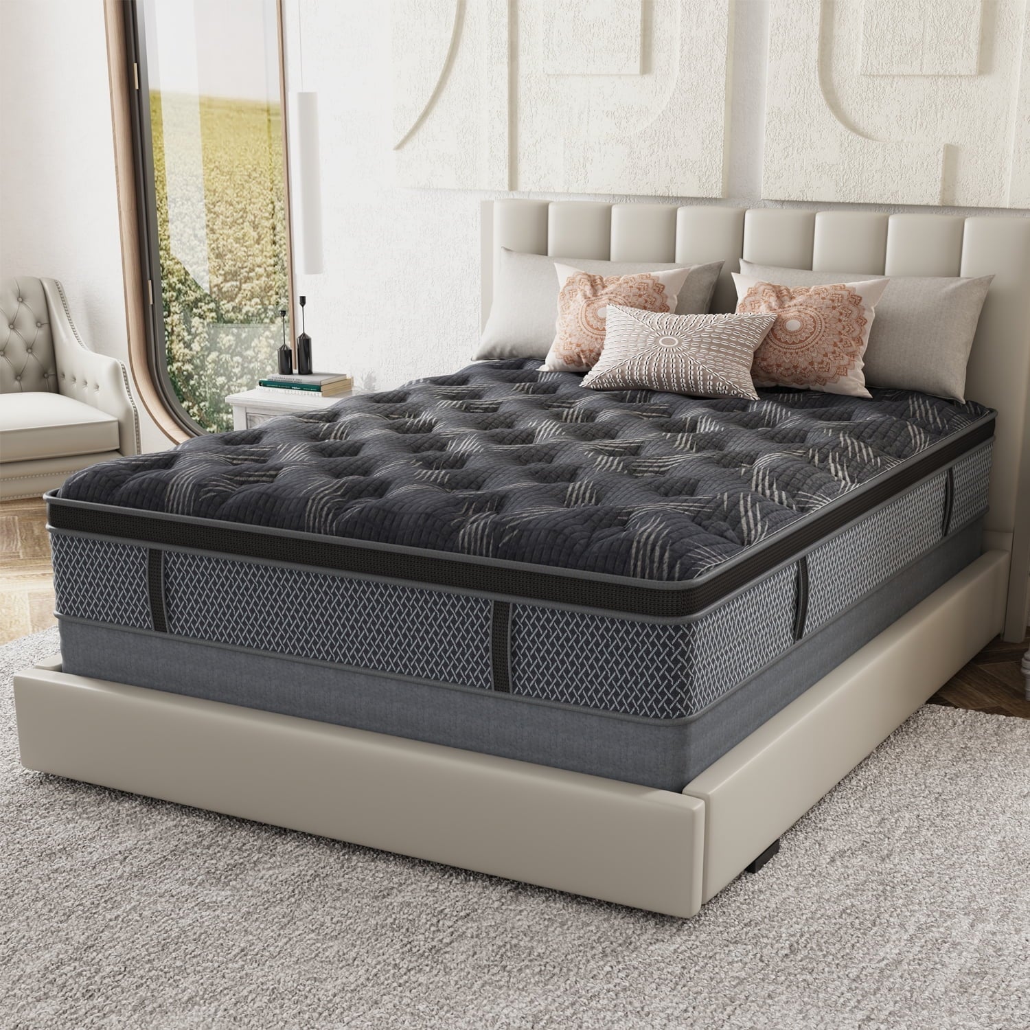 Behost 10 Full Mattress Hybrid Mattress CertiPUR-US Certified Memory Foam Pocket Spring Mattress in Recorder Box