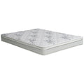 Bowery Hill 9 Contemporary Cotton Twin Euro Top Mattress in White