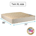 Chiro Gentle Firm Twin XL Two-Sided Mattress Only with Mattress Cover Protector Included (Beige) - Premier Orthopedic, Fully Assembled, Innerspring coils, Long Lasting Comfort by Dream Solutions USA
