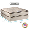 Coil Comfort PillowTop 2-Sided Twin Mattress set with Mattress Protector Included - Sleep System with Enhanced Cushion Support, Fully Assembled, Orthopedic, Longlasting by Dream Solutions USA