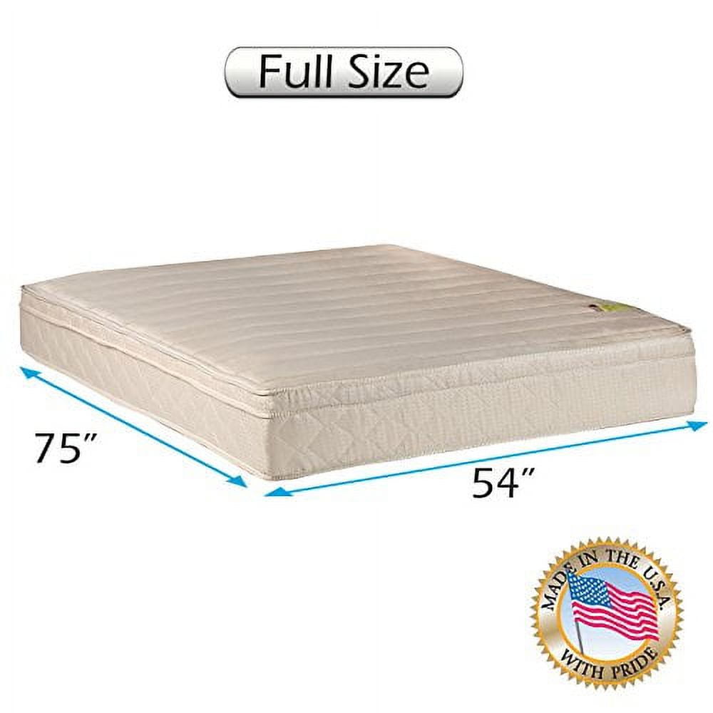 Comfort Pedic Extra Firm Pillow Top (Eurotop) Mattress Only (Full Size-54 x75 x11 ) Sleep System with Enhance Support- Fully Assembled, Plush Knit Cover, Great for your Back - By Dream Solutions USA