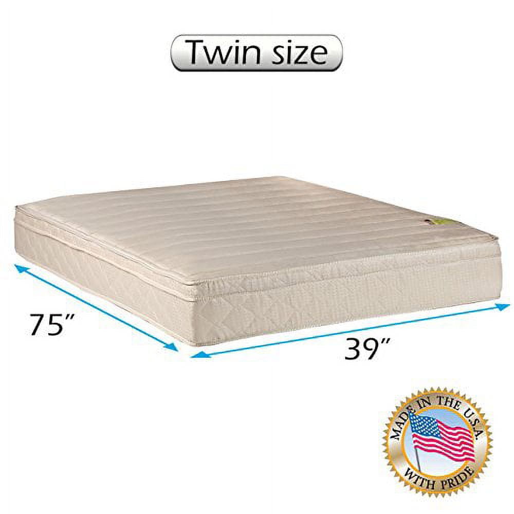 Comfort Pedic Extra Firm Pillow Top (Eurotop) Mattress Only (Twin 39 x75 x11 ) Sleep System with Enhanced Cushion Support, Fully Assembled, Plush Knit Cover, Great for your Back By Dream Solutions USA