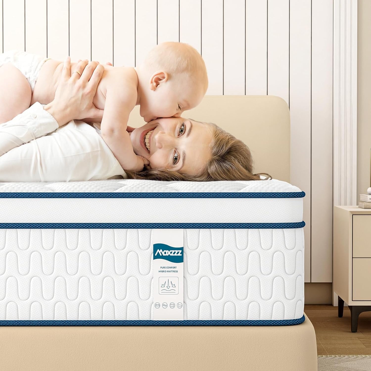 DONFU Full Mattress, 14 Inch Hybrid Mattress in Recorder Box, Cool Memory Foam Mattress, Firm Mattress for Back Pain-Relif, Pocket Coils Innerspring for Motion Isolation & Durable Support