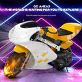 Demete 49cc Pocket Bike, Strong Power Dual Headlights, Mini Motorcycle for Kids, 2 Stroke Gas Racing Motorbike, Dual Brake