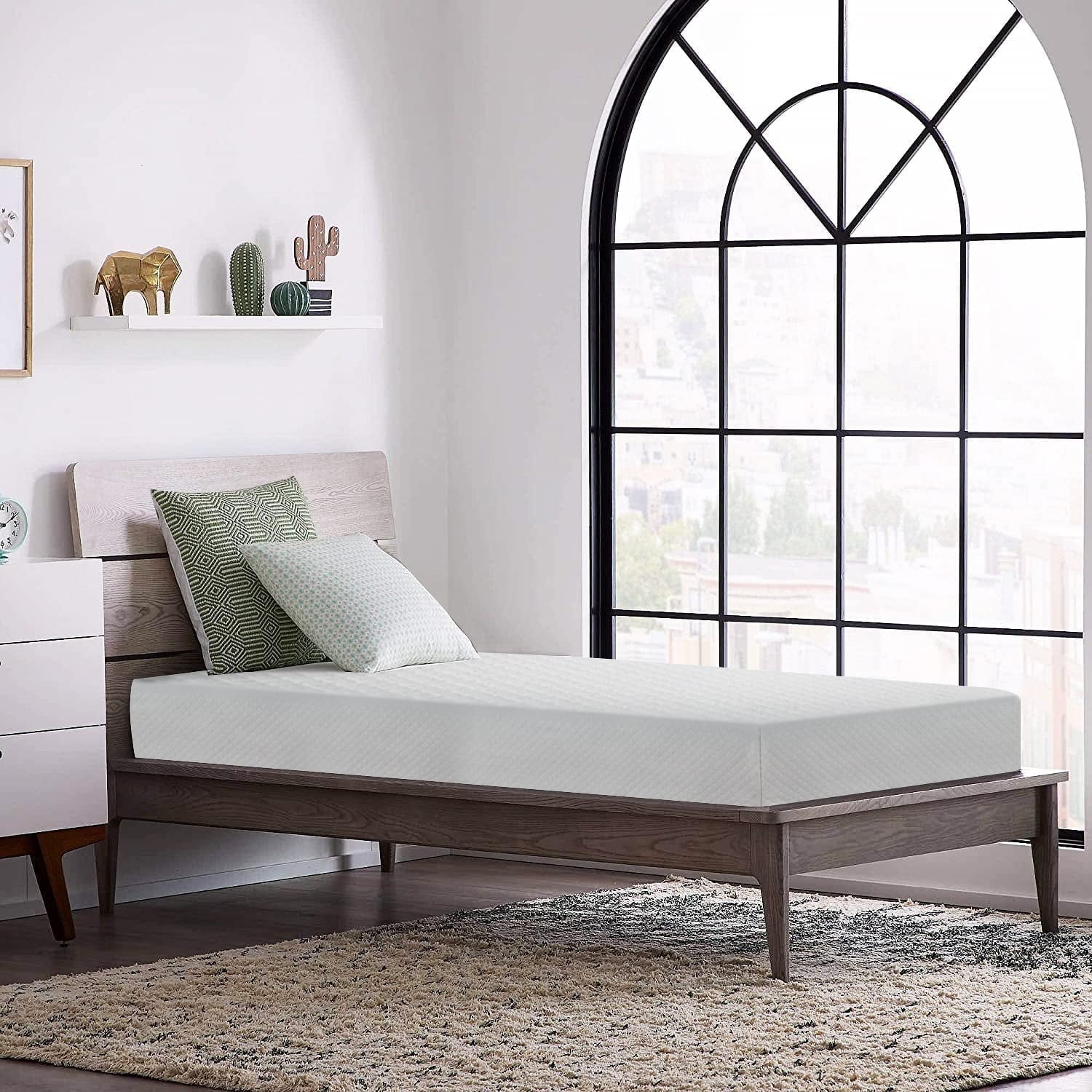 Dkelincs 12 Full Size Mattress, Cooling Gel Memory Foam Mattress in Recorder Box, Medium Firm Mattress for Pressure Relief for Adults, White