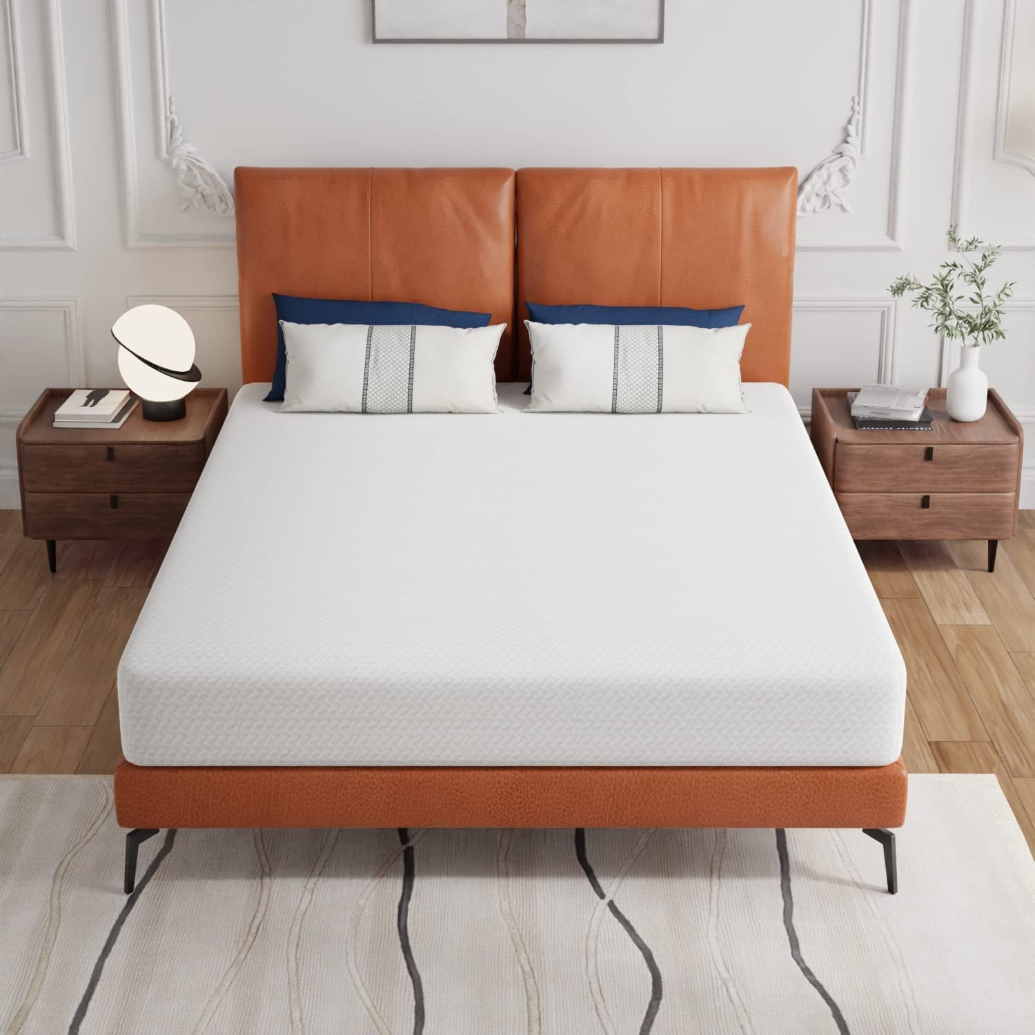 Dkelincs 8 inch Memory Foam Mattress Cooling Gel Green Tea Infused Mattress, Bed In Recorder Box Mattress for Pressure Relief, Queen