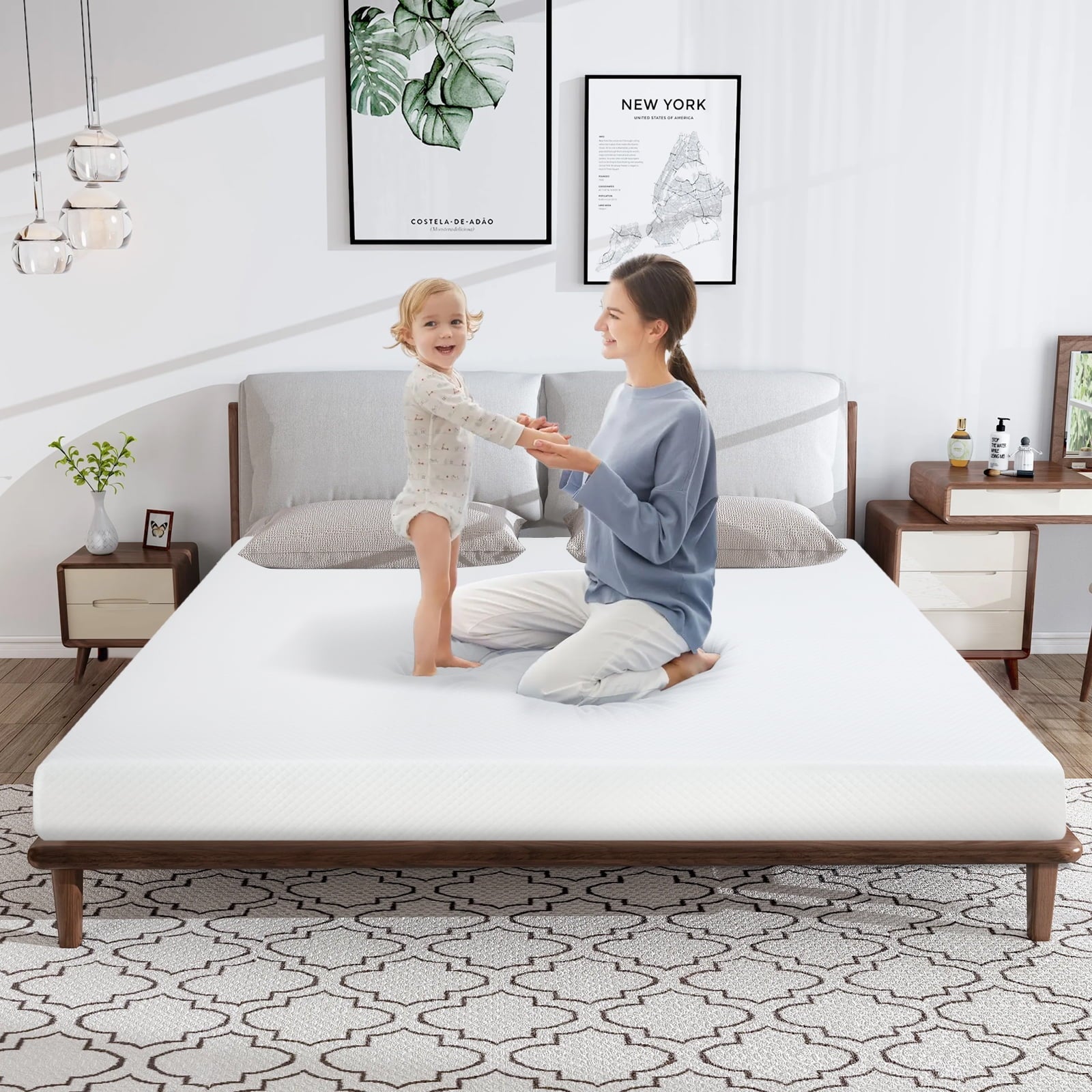 Dkelincs Queen Mattress 5 Inch Gel Memory Foam Mattress in Camcorder Box, Medium Firm Mattress for Cooling Sleep Pressure Relief