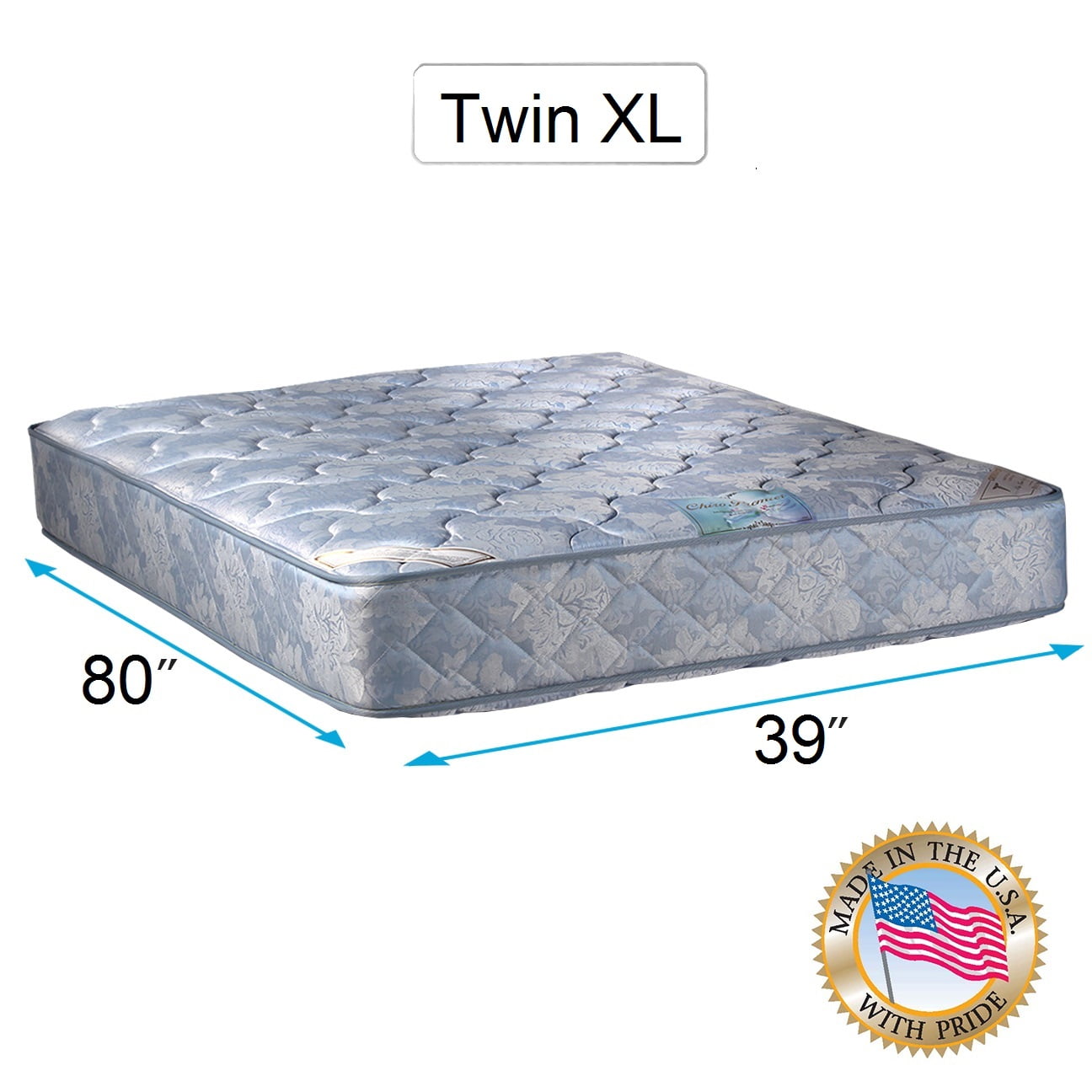 Dream Sleep Chiro Premier Orthopedic (Blue) Twin XL Mattress Only - Fully Assembled, Good for your back, Great Quality, Longlasting and 2 Sided by Dream Solutions USA