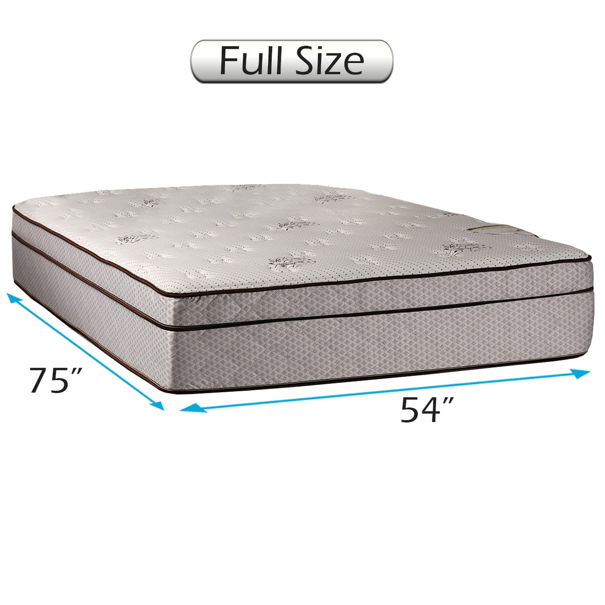 Dream Sleep Fifth Ave Eurotop Plush Extra Soft Full Mattress Only with Mattress Protector Included - Fully Assembled, Sleep Support, Orthopedic, Plush Knit Cover by Dream Solutions USA
