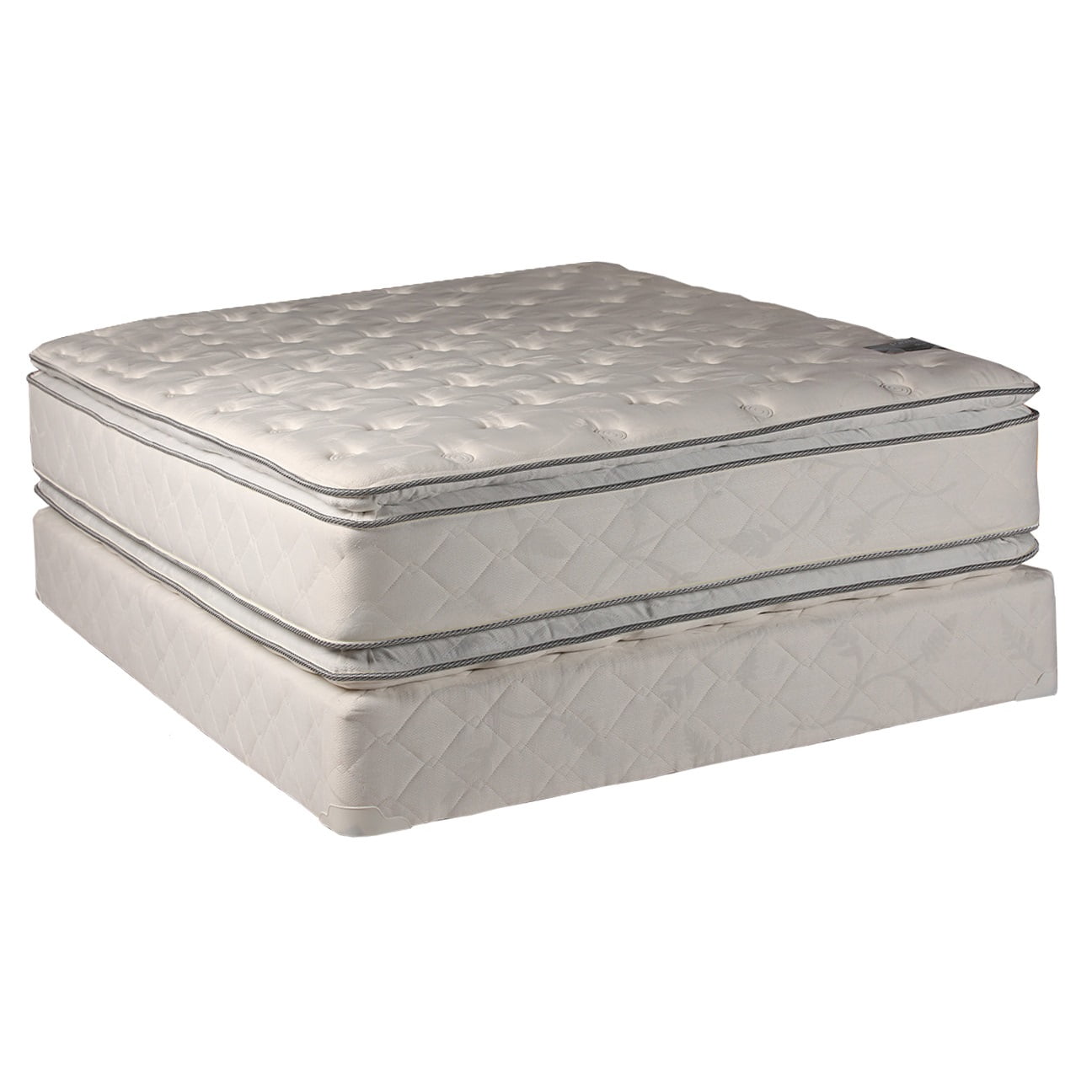 Dream Sleep Gentle Plush Two-Sided King Size PillowTop Mattress Set with Mattress Cover Protector - Quilted Fabric, Durable Edge Guards, Orthopedic, Longlasting Comfort by Dream Solutions USA