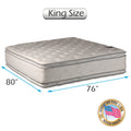Dream Sleep Princess Gentle Plush Two-Sided King Eurotop Mattress Only with Bed Frame Included - Quilted Fabric, Orthopedic, Sleep System Support, Longlasting by Dream Solutions USA