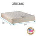 Dream World Inner Spring Mattress Only Pillowtop (Eurotop) - Medium Soft, Fully assembled, Orthopedic, Good for your back, Superior Grade by Dream Solutions USA (Twin - 39 x75 x10 )