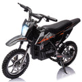 Emorefun 36V Kids Ride Screen Dirt Bike Off-Road Motorcycle with LED Headlight, Leather Seat, Front+Back Brake for Kids Ages 14+, 15.5MPH Fast Speed, 350W Brushless Motor, Black
