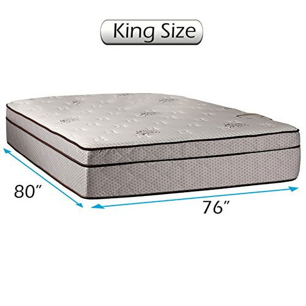 Fifth Ave Plush Extra Soft Foam Encased Eurotop (Pillow Top) Mattress Only King Size-76 x80 x13 Sleep System with Enhance Support, Fully Assembled, Plush Knit Cover, Orthopedic by Dream Solutions USA