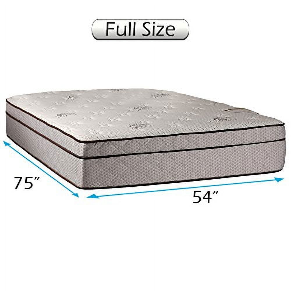 Fifth Ave Plush Extra Soft Foam Encased Eurotop (PillowTop) Mattress Only (Full 54 x75 x13 ) Sleep System with Enhance Support- Fully Assembled, Plush Knit Cover, Orthopedic by Dream Solutions USA