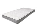 Full Mattress In White And Gray Fabric - Foam, Metal Coil, Fabric