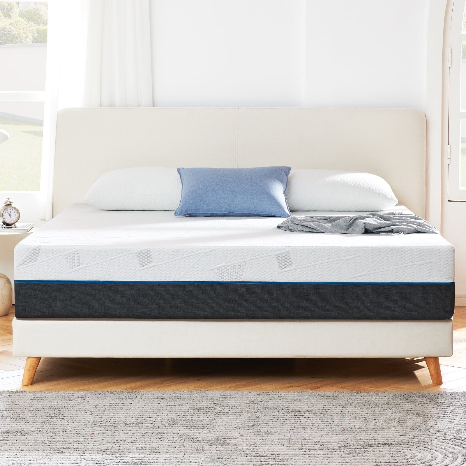 Full Mattress, Madinog 10 Full Size Memory Foam Mattress in Lens Box