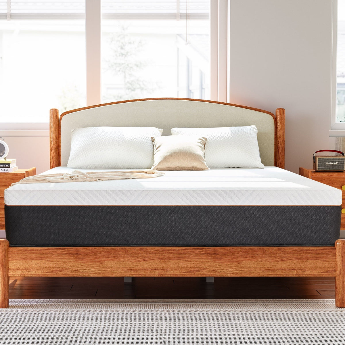 Full Mattress, Potctz 12 inch Medium Plush Innerspring Mattress in Recorder Box£¬Full Size Mattress
