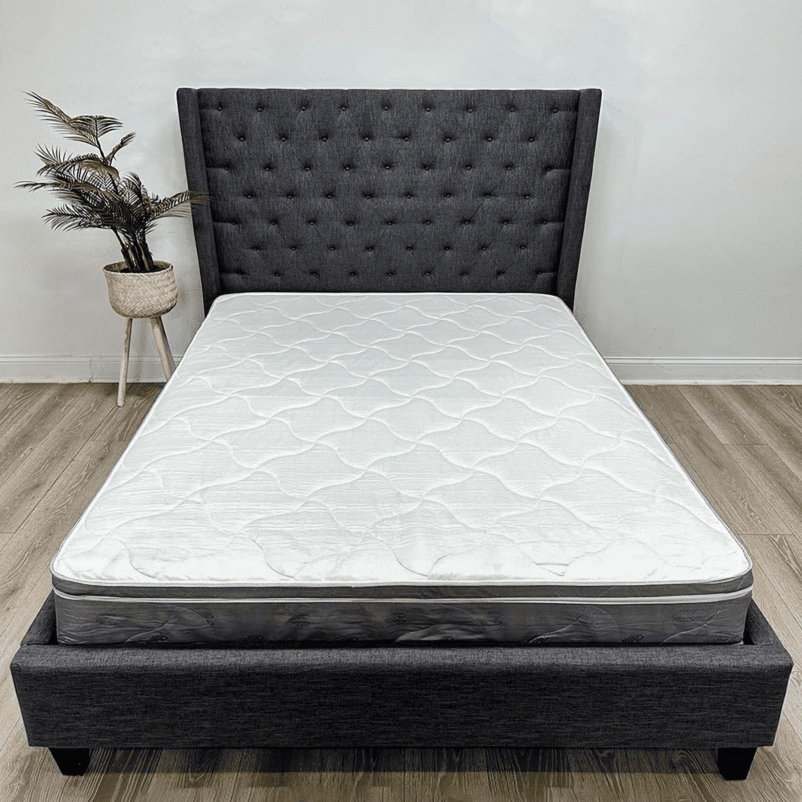 Full size Mattress - 6 Inch Cool Premium Density Comfort Organic Foam Mattress - Breathable - Euro Top - Medium Firm - Oliver & Smith