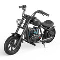 HYPER GOGO Electric Dirt Retro Bike Scout 12, 24V 160W Electric Motorcycle for Kids,Unique Simulated Fog Feature,Max Speed up 10 mph,Max Weight Support 144lbs,Black