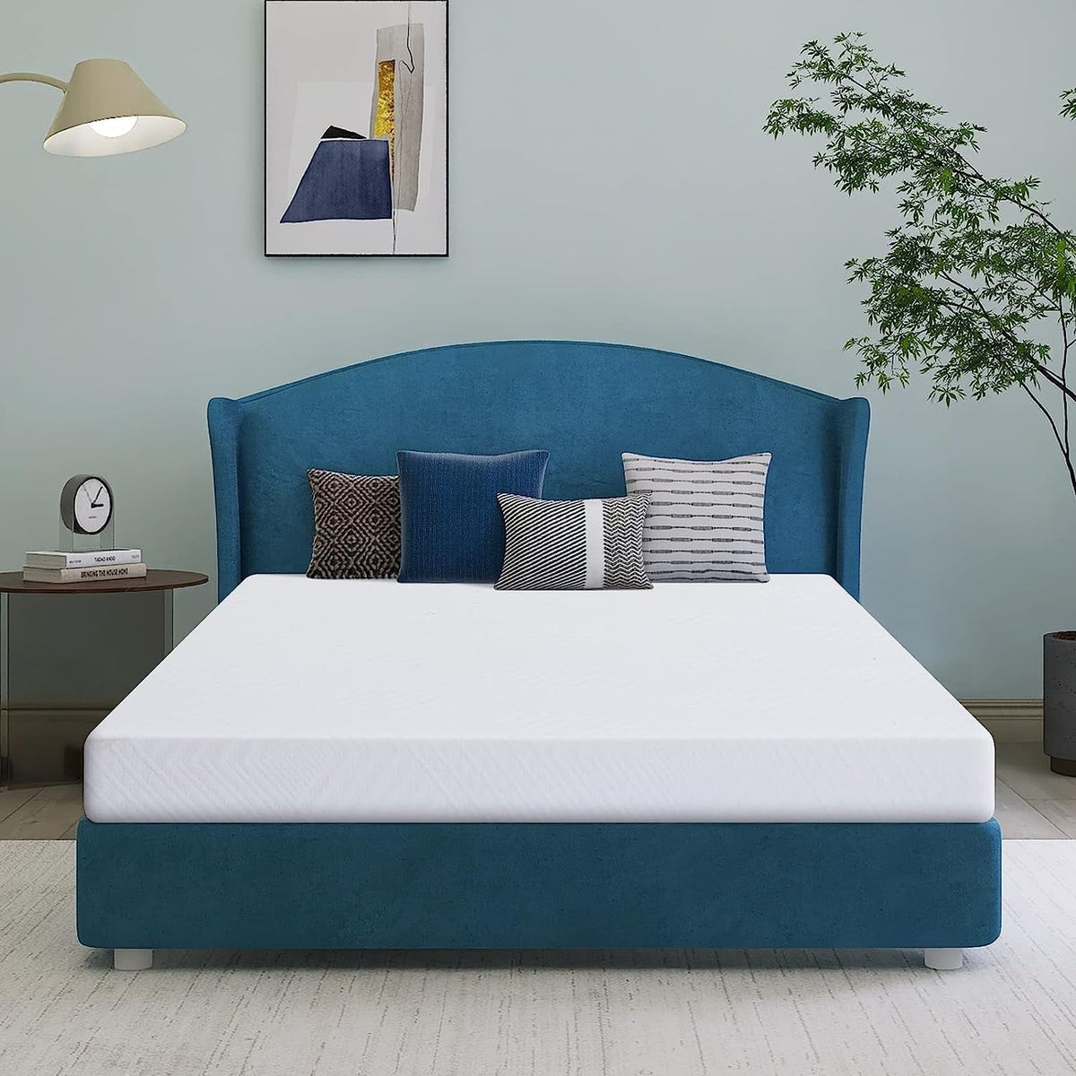 Hcore Twin Memory Foam Mattress,6 Inch Green Tea Memory Foam Mattress,Pressure Relieving,Medium Firm Mattress for Bunk Bed