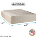 Highlight Luxury Firm Queen Size (60 x80 x14 ) Mattress Only - Fully Assembled - Spine Support, Innerspring Coils, Premium Edge Guards, Orthopedic, Longlasting Comfort - By Dream Solutions USA