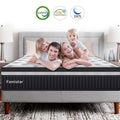 King Mattress, Famistar 10 Inch Memory Foam Mattress King Size, Innerspring Hybrid King Bed Mattress in Recorder Box Medium Firm with Motion Isolation & Strong Support & Pressure Relief, CertiPUR-US