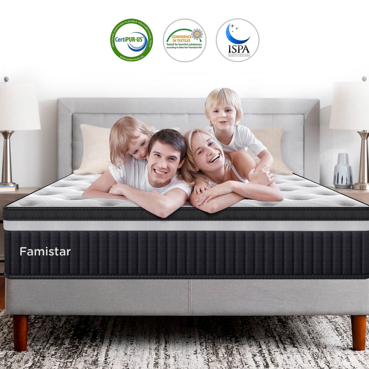 King Mattress, Famistar 10 Inch Memory Foam Mattress King Size, Innerspring Hybrid King Bed Mattress in Recorder Box Medium Firm with Motion Isolation & Strong Support & Pressure Relief, CertiPUR-US